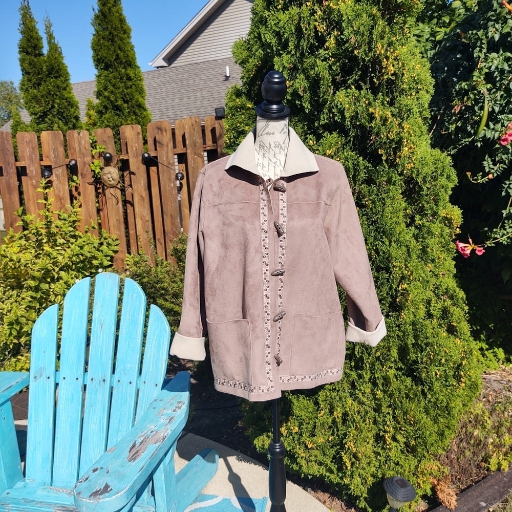 Alfred Dunner 12 Nordic Faux Suede Jacket! - Picture 3 of 12
